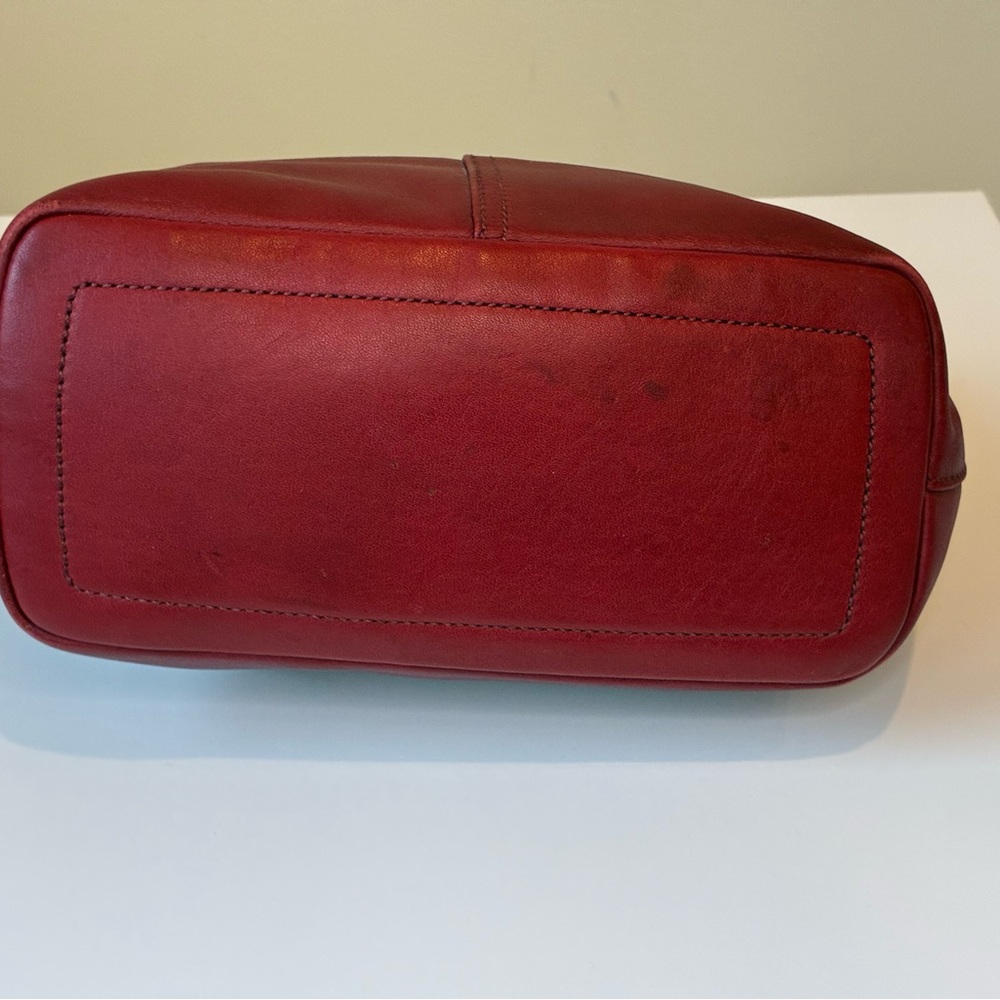 Coach Vintage Red Leather Shoulder Bag Y2K - Picture 5 of 15